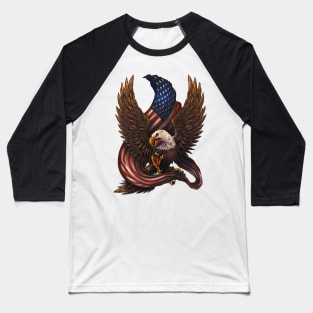 eagle with american flag Baseball T-Shirt